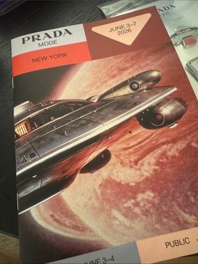 Prada Mode New York Booklet — Red and Pink Illustrated Cover